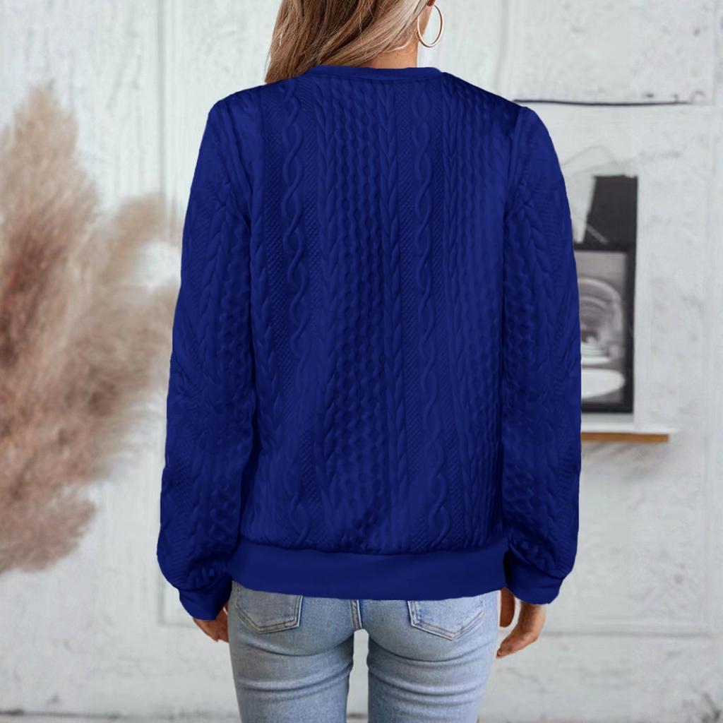 Women's Fashion Long Sleeve Solid Color Casual Collar Zipper Long Sleeve Sweatshirt