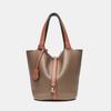 Litchi Pattern Advanced Sense Large Capacity Niche Bucket Bag Texture Vegetable Basket Bag Single Shoulder Oblique Span Bag Mother And Child Bag