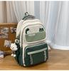 Schoolbag Korean Version Ins New High-value College-style Contrasting Color Backpack, Casual and Lightweight Large-capacity Backpack for Junior High 