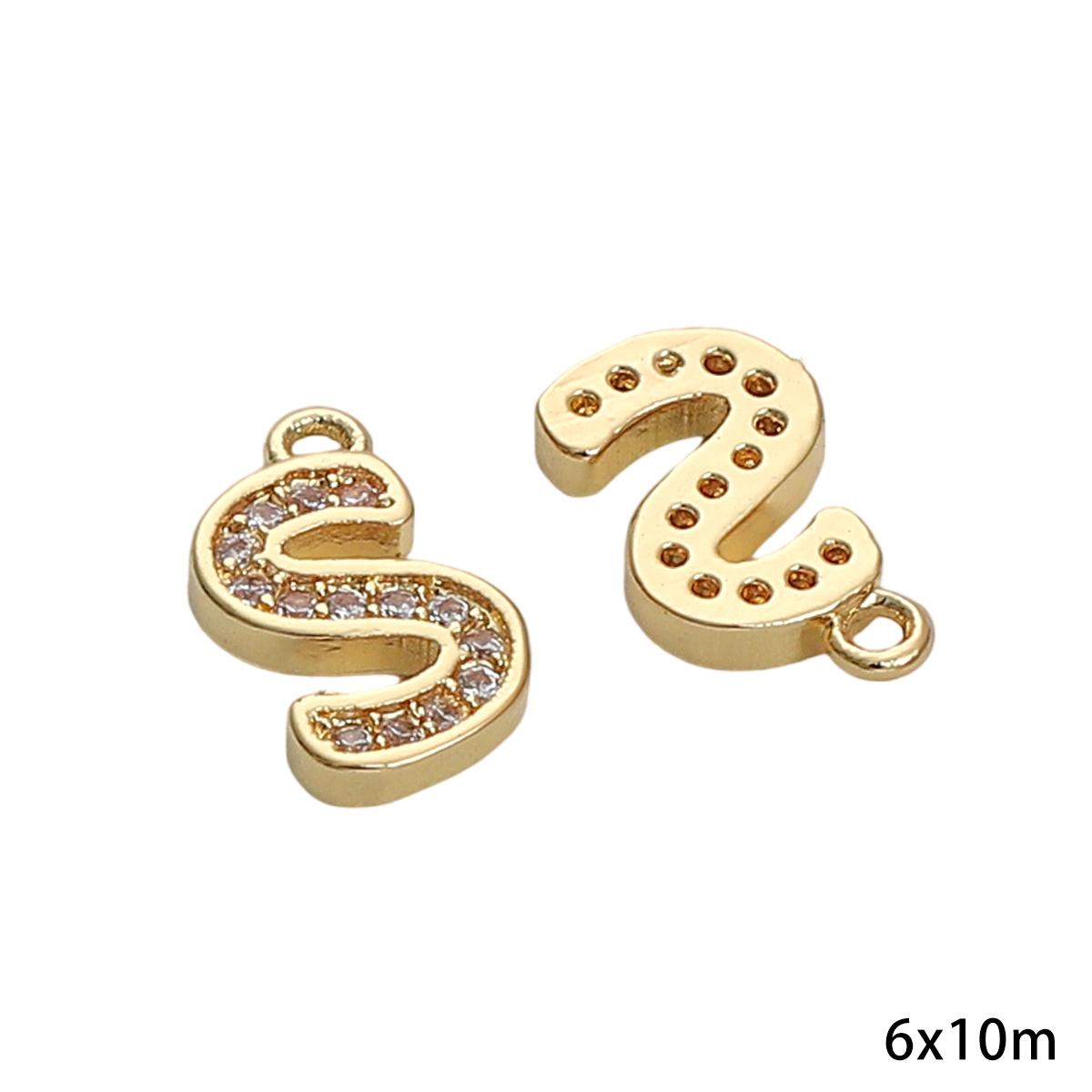 

Підвіска з 26 букв із мідно-цирконієвого скріплення для аксесуарів для рукоділля, виготовлення ювелірних виробів своїми руками S