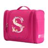 Travel Handbag Cosmetic Bags Make Up Case MakeUp Bag Wash Pouch Women Hook Up Organizer Pink Print Toiletry Accessory Storage