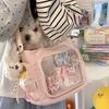 Trendy Transparent Crossbody Bag Large Capacity Simple Shoulder Bag Comfortable Versatile Ita Bag For Girls School
