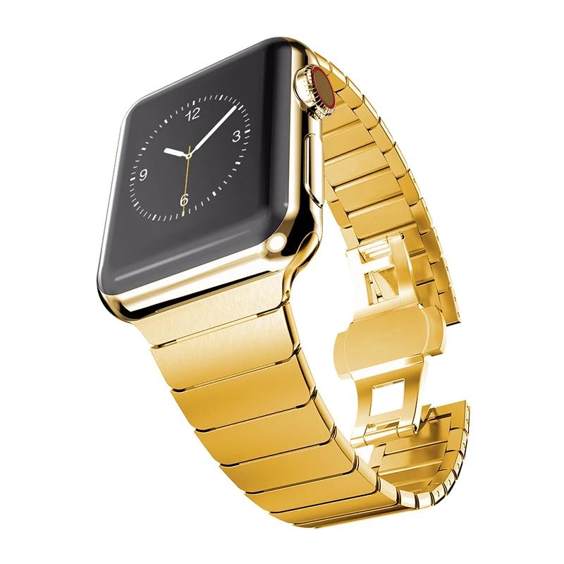 Luxury Titanium Color Band for Apple Watch Ultra 49mm 8 7 41 45mm Stainless Steel Strap for IWatch 6 5 4 3 42 44mm 40mm Bracelet