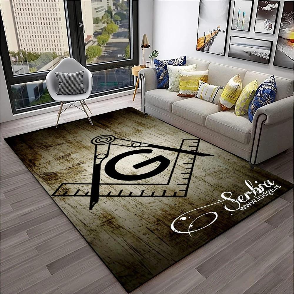 Masonic Freemasonry Illuminati Ring Carpet Rug for Home Living Room Bedroom Sofa Doormat Decor,Kid Area Rug Non slip Floor Mat