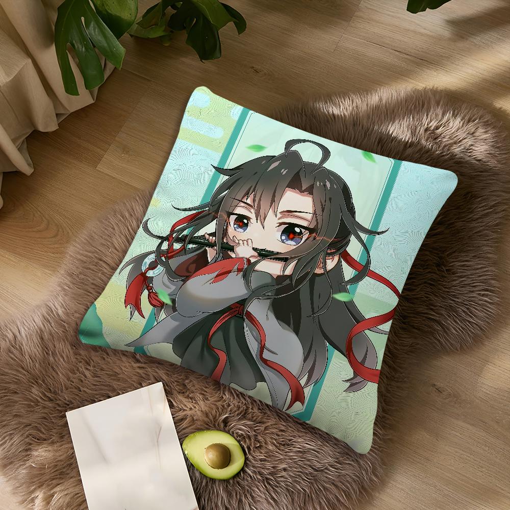 Cute Anime M-Mo D-Dao Z-Zu S-Shi Cartoon For Bedroom Car Coffee Shop Room Soft And Living Room Sofa Decorative Pillow Cover Case