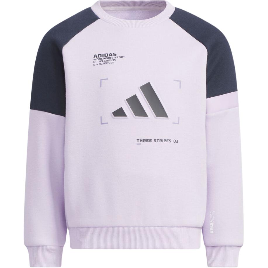 adidas Sportswear Girls Crew Neck Sweatshirt Purple KB5129 110