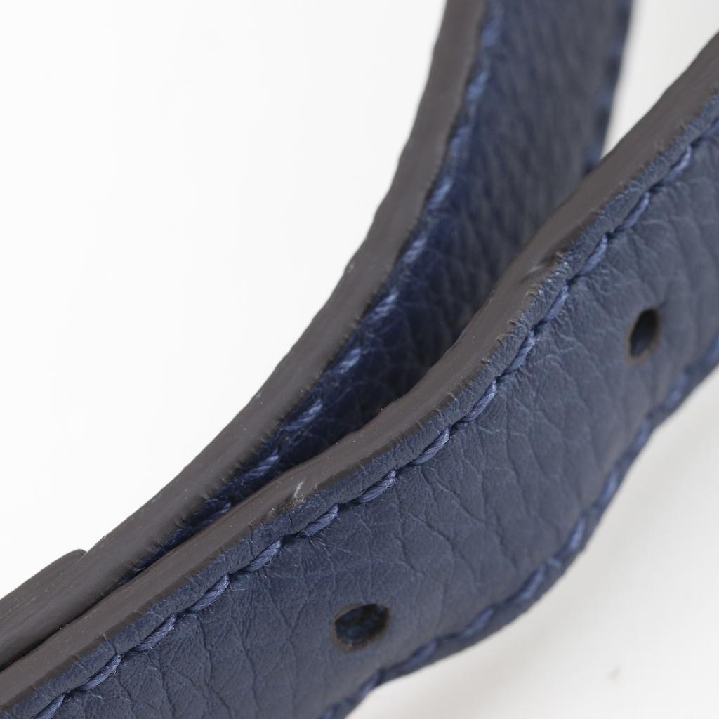 GUCCI Bamboo shopper small tote Handbag 336032 2WAYShoulder Navy blue Calfskin Women Used