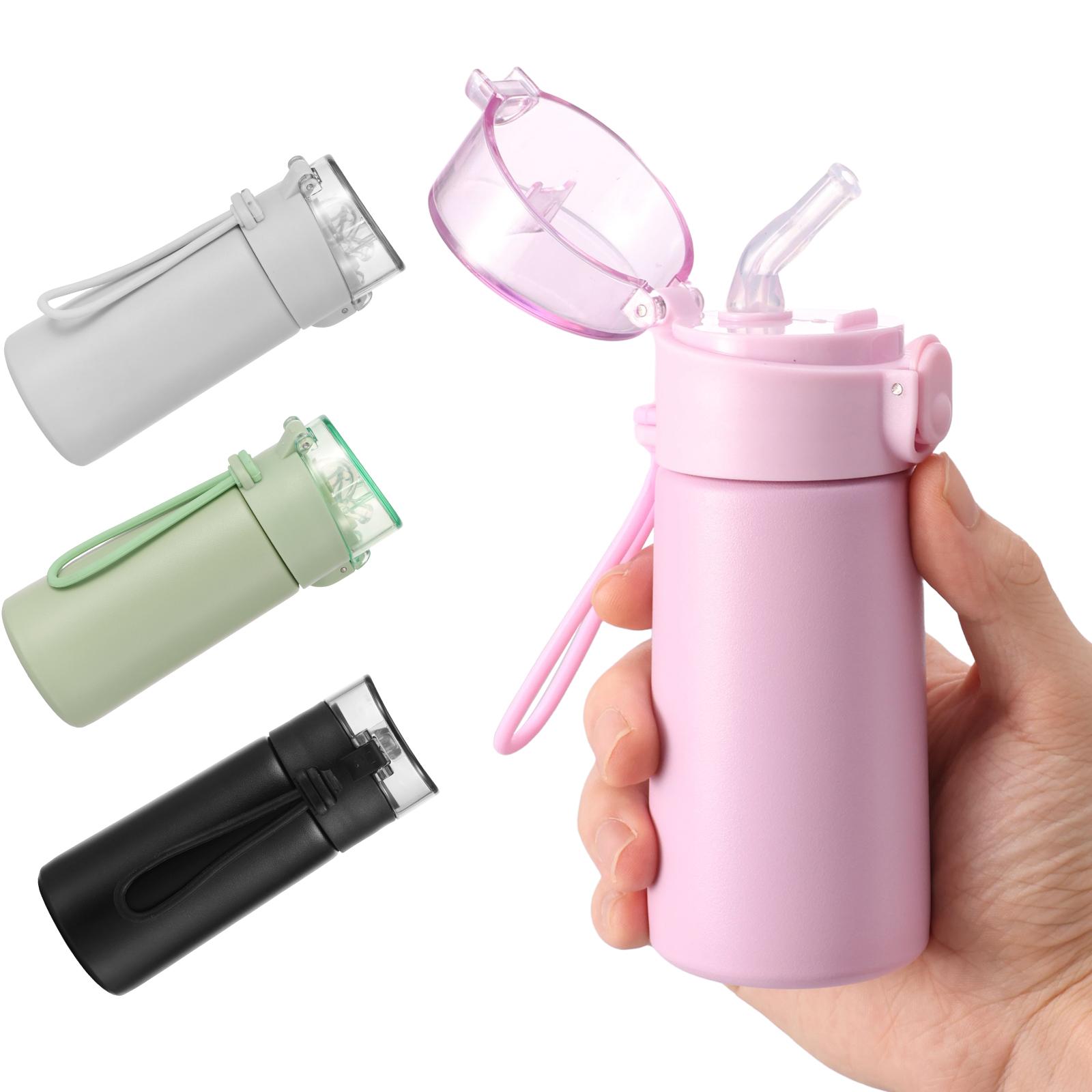 

4Pc 150/250ml Mini Thermos Cup Leakproof Fashion Thermos Insulated Cup With Straw Portable Onebutton Opening Pocket Thermal Mug