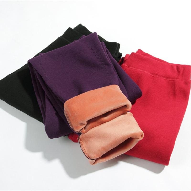 Middle-aged Women's Thermal Pants Thickened and Velvet Knee Pads Cold-proof Loose Mother Elderly Leggings Long Johns Large Size Winter