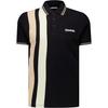 Mens Classic Yarn Dyed Stripe Logo Polo Shirt