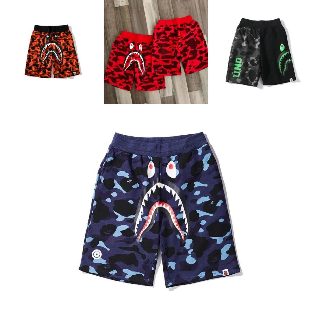 Ready Camouflage Shark Head Printed Cotton Shorts For Men Youth Fashion**