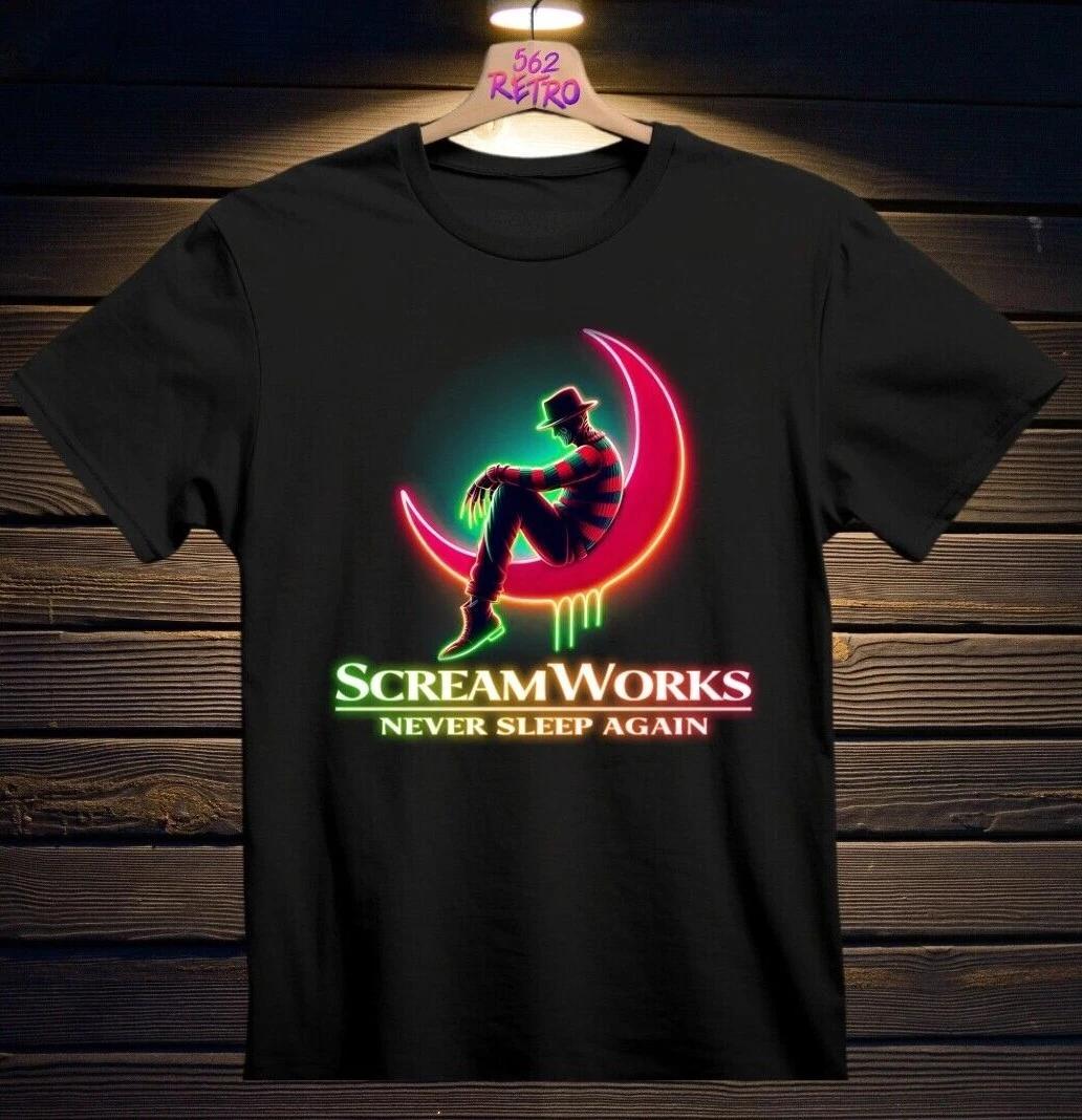 Scream Works Never Sleep Again Freddy Krueger Horror T-Shirt Black S-3XL XXXL