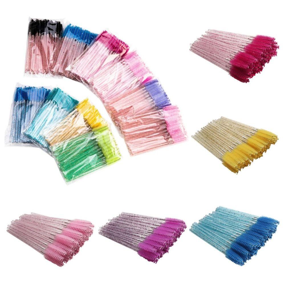 

50 шт. Щеточка для бровей, расческа, одноразовая щеточка для ресниц, тушь, палочки, аппликатор для наращивания ресниц