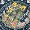 Black Gold Gilded Mystic Tarot Deck, Divination Tool with Luxury Finish 12*7cm 78 Pcs Waterproof Cards Based on Rider System
