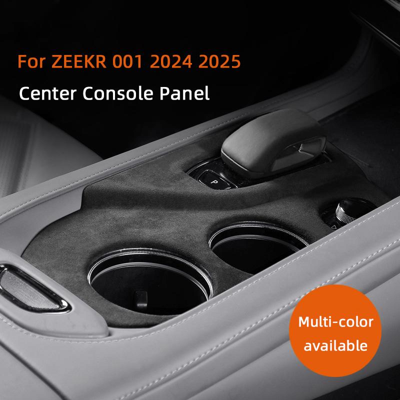 For ZEEKR 001 2021 2022 2023 2024 2025, A lcan tara Super Suede Car Central Console Gear Shift Panel Central Gears Trim Cover