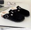 Comfortable Fur Classic Clogs for Women Winter New Cork Insole Plush Slipper with Arch Support Cozy Furry Suede Shoes