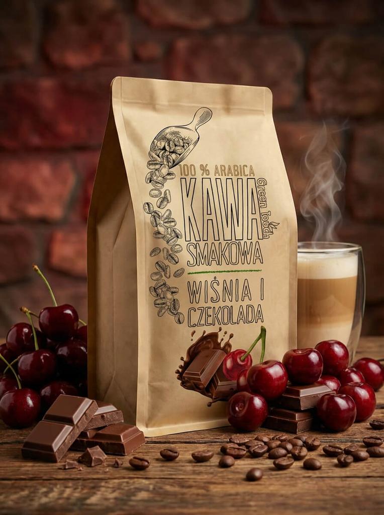 Kawa Ziarnista Smakowa Wiśnie W Czekoladzie Arabica 250 G Green Touch
