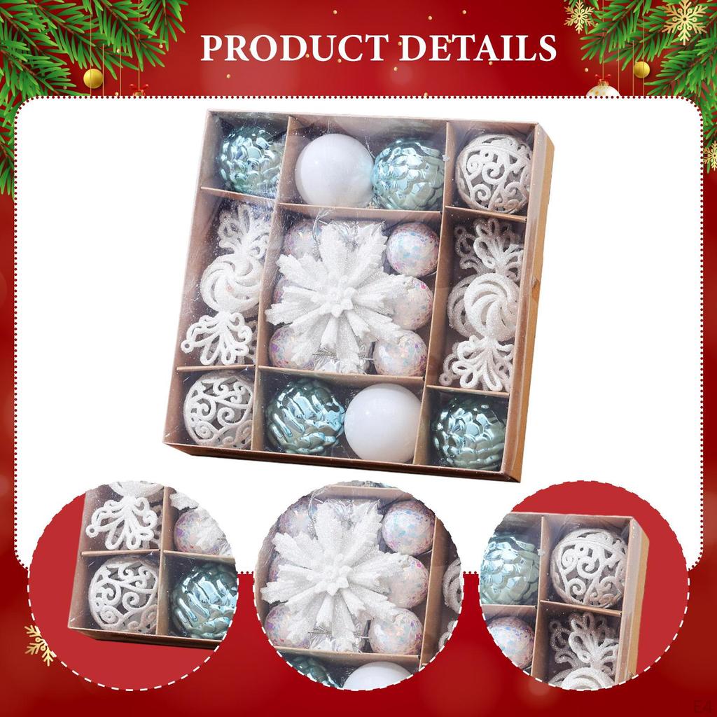 Christmas Ball Ornaments Set Tree Decor Novelty Reusable Xmas Baubles Pendants for