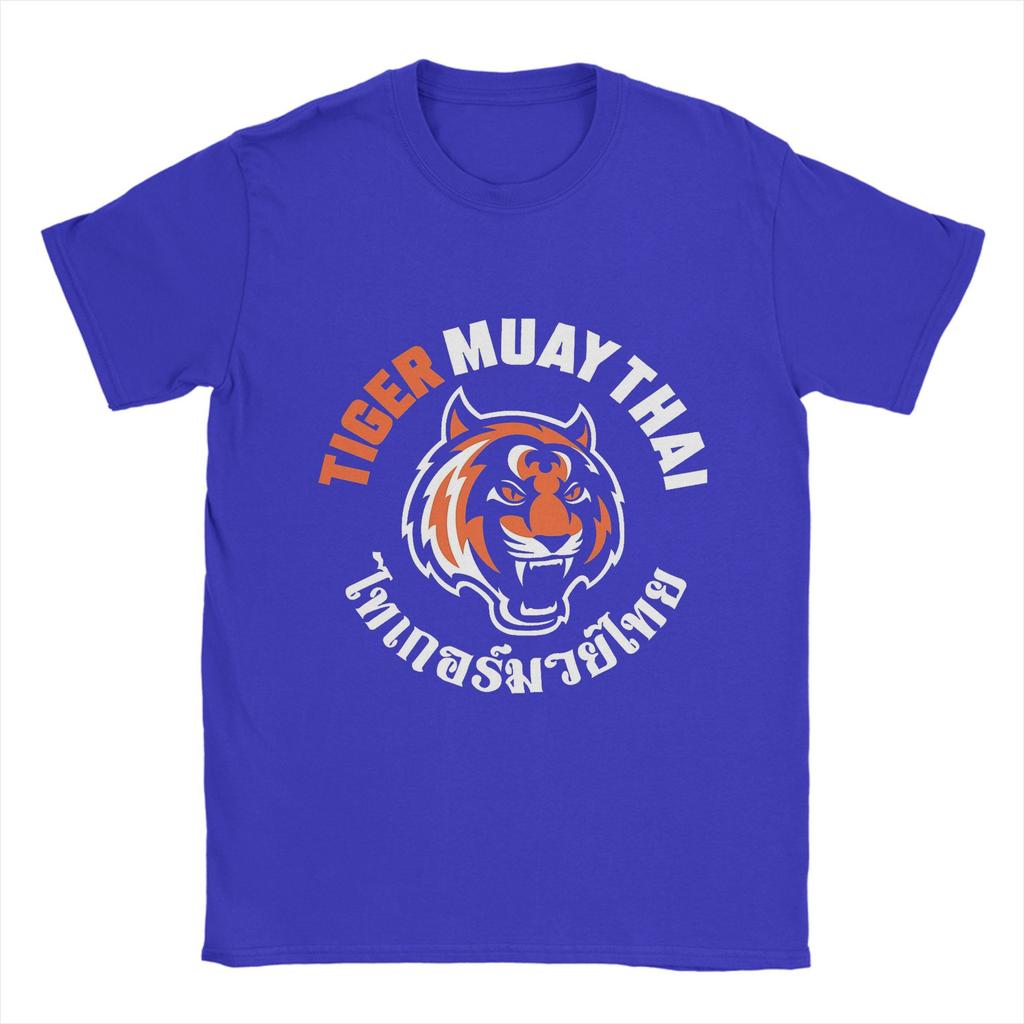 Tiger Muay Thai 100 Cotton T Shirt for Men's Summer  Vintage T-Shirts Crew Neck Trendy Cool Tee Shirt Plus Size Casual Tops