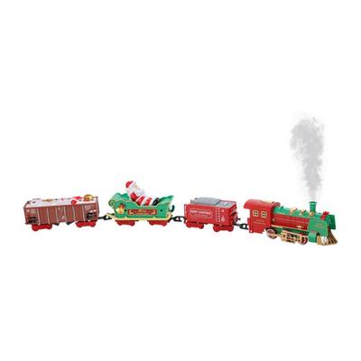 Dekorativer Baumzug für Weihnachten Elektrische Weihnachtszug-Garnitur für Kinder Feiertags-Spielzeugeisenbahn mit hängender Eisenbahn für Weihnachten