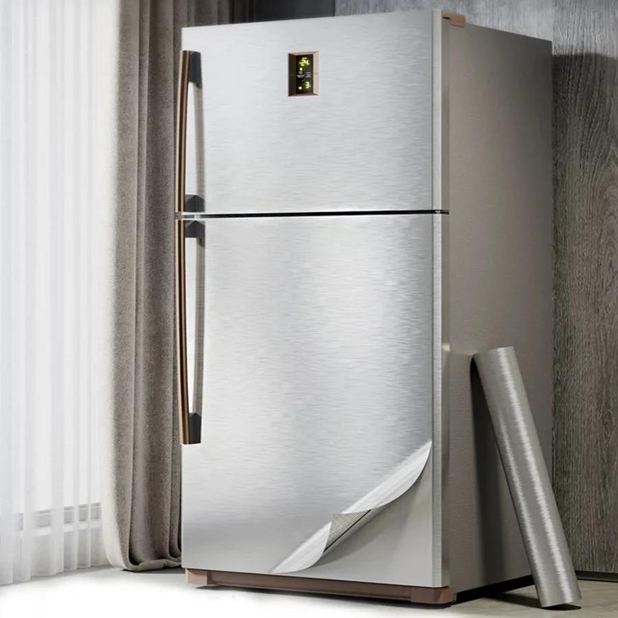 Silver Brushed Sticker Cabinet Sink Refrigerator Furniture Color Change Water-Repellent Self-Adhesive Do-It-Yourself Wall Sticker Door Sticker