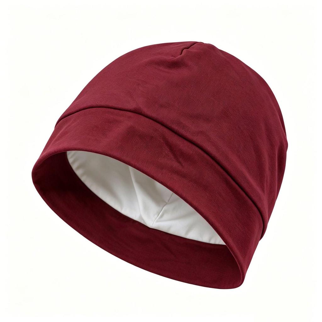 Mulberry Silk Lined Cotton Sleep Cap: Comfortable, Elastic Headwrap for Postpartum and Air Conditioning