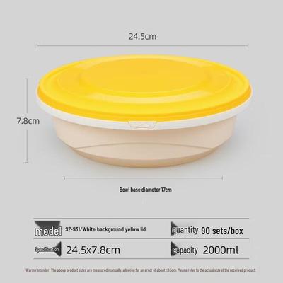 HANDUNYOU Disposable Round Takeout Containers with Lids