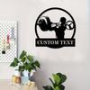 Custom Powerlifting Metal Wall Art - Personalized Gym Decor for Home, Office, or Kitchen - Hippie Style, Easy Mount, Custom Sign, Wall Sculpture.