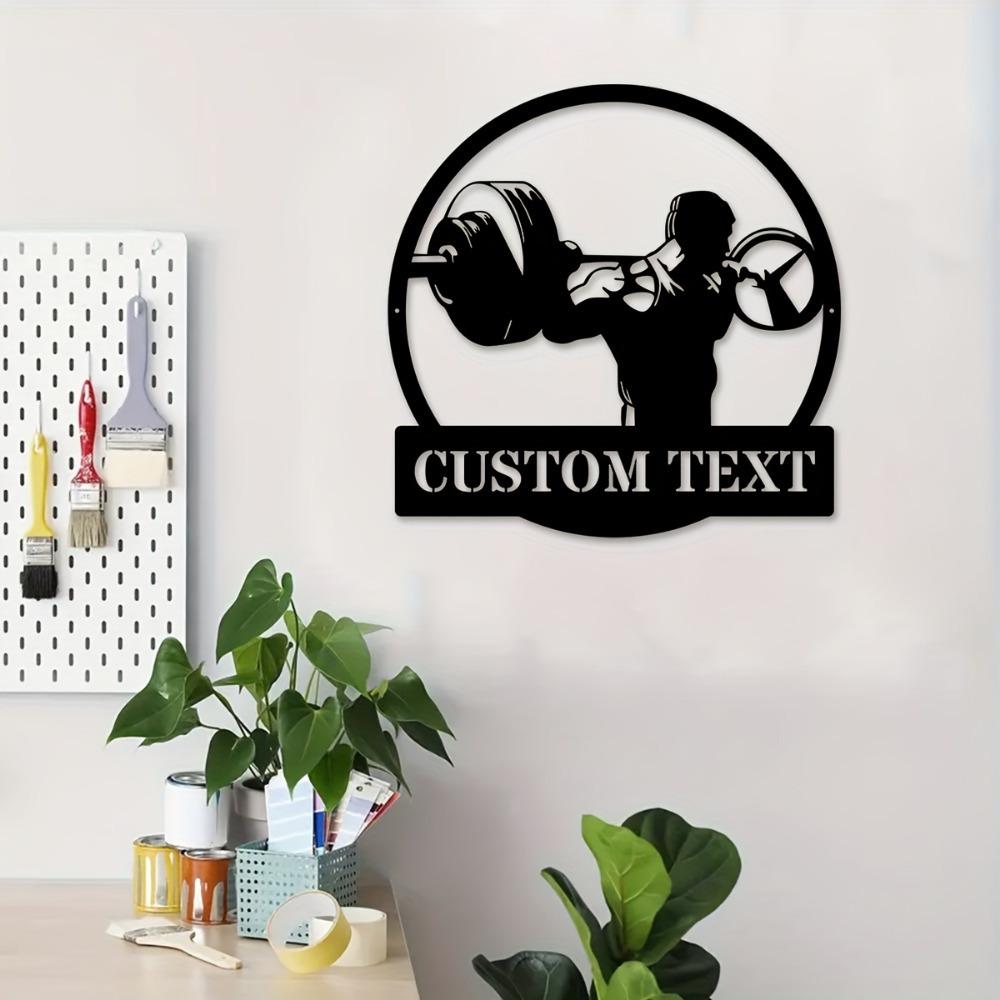 Custom Powerlifting Metal Wall Art - Personalized Gym Decor for Home, Office, or Kitchen - Hippie Style, Easy Mount, Custom Sign, Wall Sculpture.