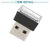 ACROPIX USB LED Light Blue Light Interior USB LED Bulb Neon Ambient Lamp Black Pack of 2