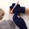 Outdoor Winter Half Finger Gloves Plush Warm Touchscreen Gloves Thickened Imitation Cashmere Flip Cover Gloves For Women Men