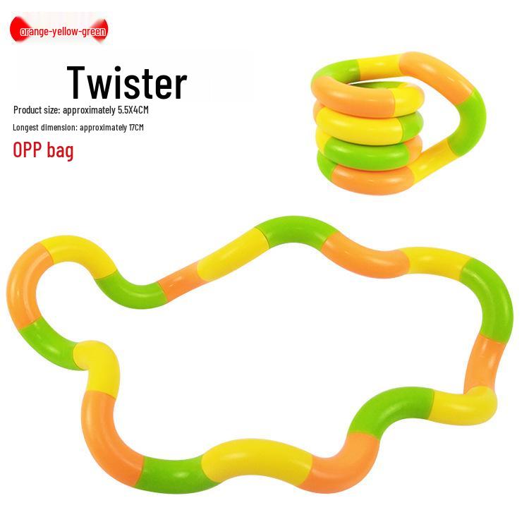 

Крутящаяся многоцветная деформируемая игрушка для пальцев - 18 секций