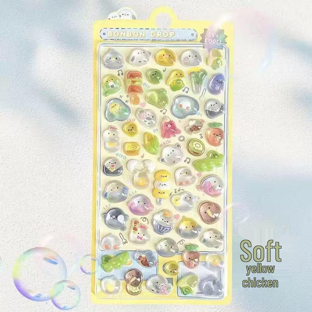 3D Cartoon Animal Epoxy Stickers for Kids and Girls Reward