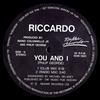 12inch Record RICCARDO 2  You And I WHR1001 Ricmar Records Canada Dance  Electronica Used