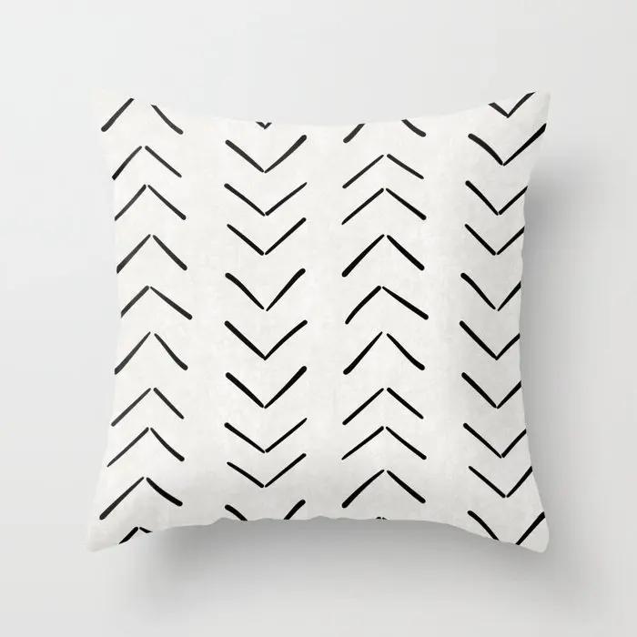 45*45cm Home Decoration Abstract Geometric Sunset Rainbow Pink Pillowcase Bed Living Room Sofa Office Seat Cushion Cover