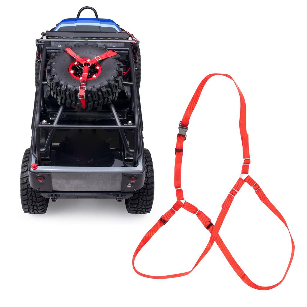 Spare Tire Strap Kit Fit for UDR 1/10 RC Cars Nylon Spare Tire Fixed with Hooks