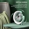 USB Loop Color Desktop Small Fan 180° Up and Down Adjusts Three Levels of Wind Power and Five Levels of Lights
