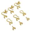 Copper Flower Bud Closure Clasps Charms DIY For Women Earring Making Supplies for DIY Jewelry Making