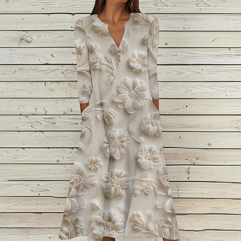 Women's Casual And Fashionable Round-neck  Sleeveless  Mid Length Dress