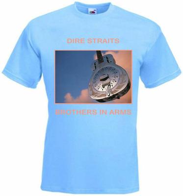 Dire Straits Brothers In Arms Unisex Tişört Açık Mavi Poster