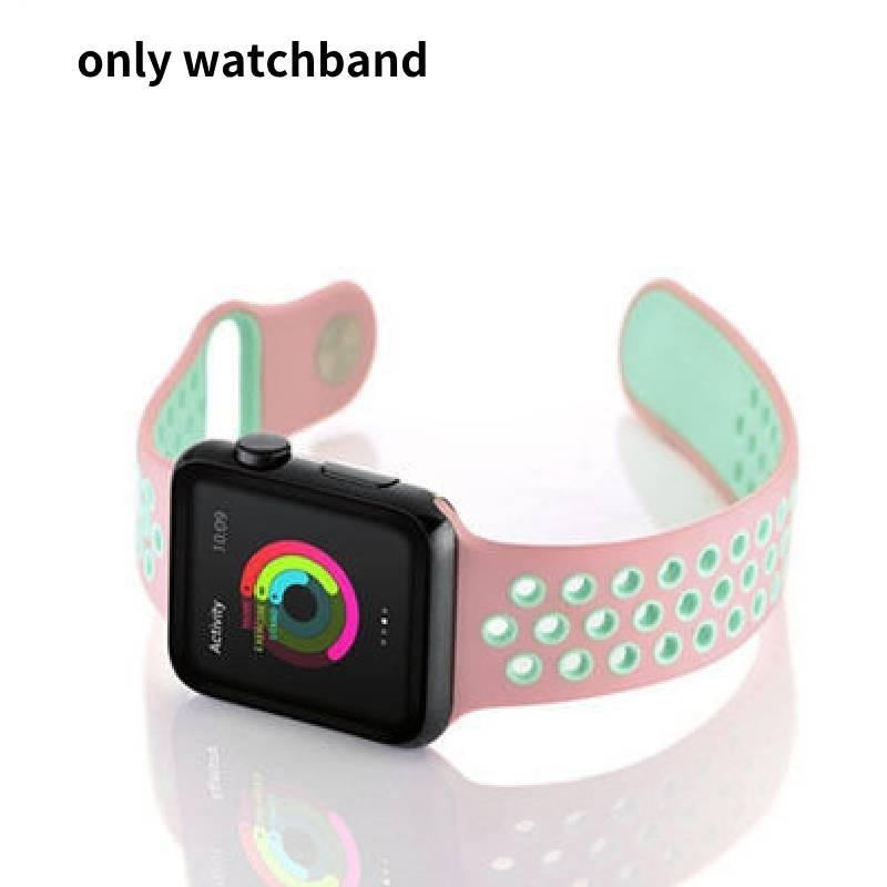 Silicone Replacement Sport Wrist Bracelet Watch Strap Suitable For Iwatch Apple