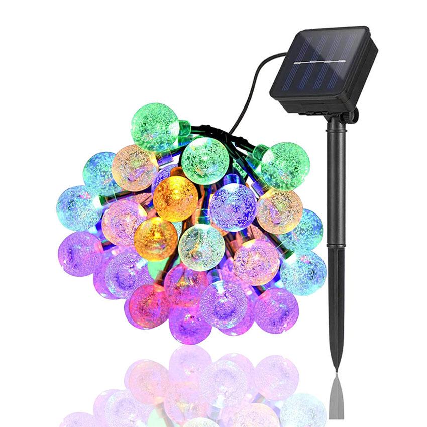Colorful LED Solar Bubble Ball String Lights for Outdoor Decoration