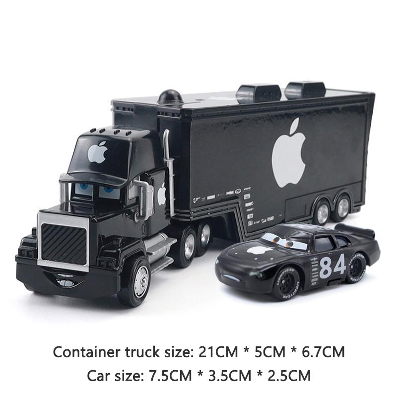 Pixar Cars Truck Sage VanDerSpin Model Car 1/55 Die Casting Container Trucks Racing Toys Children's Birthday Gifts Collectibles