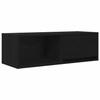 VidaXL Meuble TV chêne noir 80x31x25,5 cm bois d'ingénierie, banc TV, meuble hifi, centre de divertissement, buffet TV, 861456