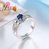 925 Sterling Silver Rings Rould Princess Cut Clear Crystal Anniversary Ring For Lovers Wedding Engagement Accessories