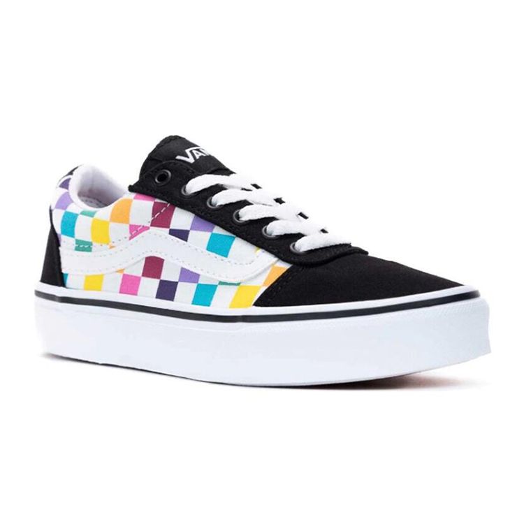 Vans Ward Kids Party Checker Kids Sneakers Multi-Color Black VN0A3TFWV2K