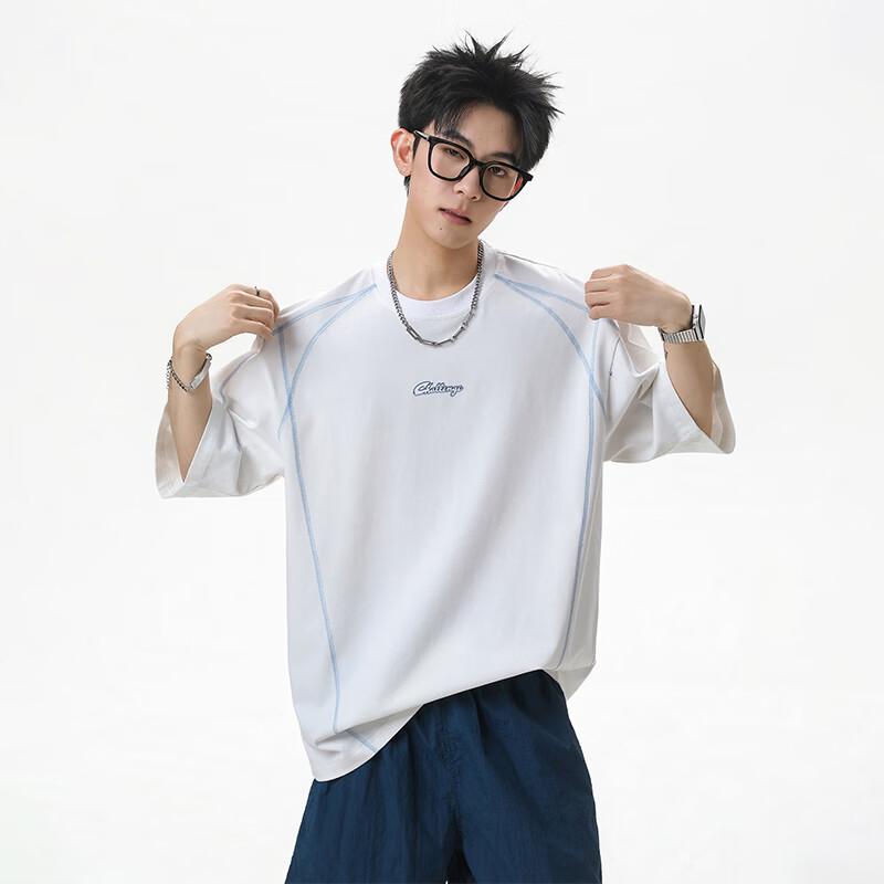 MEDE Men's Contrast Stitching Round Neck T-Shirt