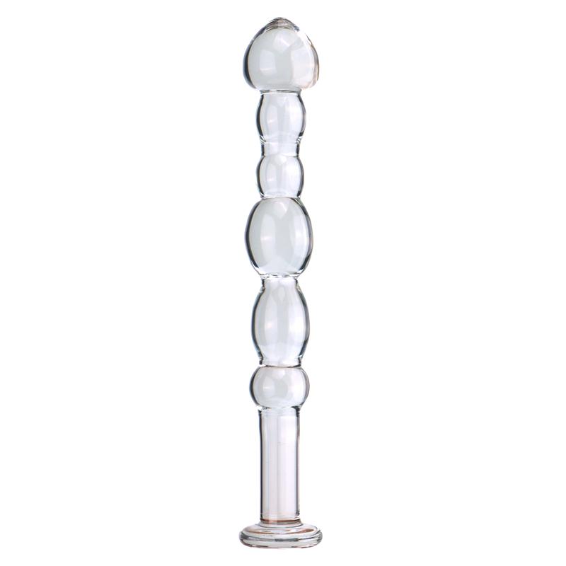VaHppy Sex Toys SM BDSM Anal Plug Glass Transparent Smooth Gay Girl Masturbation Unisex Massage Stick Adult Products Beading