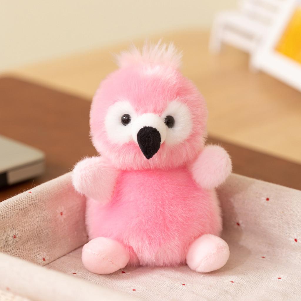 Plush Ducks Flamingos Parrots Keychain Cute Animal Soft Toy For Kids And Teens