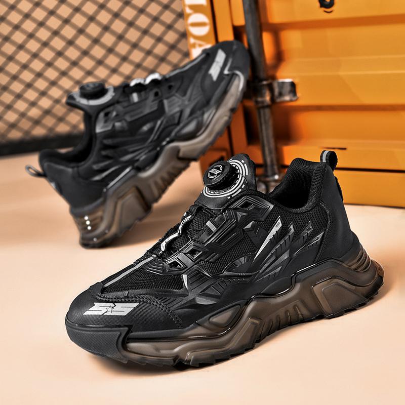 Fashion Men Walk Shoes Four Seasons Student Sneakers Fluorescent Upper Hiking Tennis Men Casual Shoes Non Slip Shoes Size 39-45